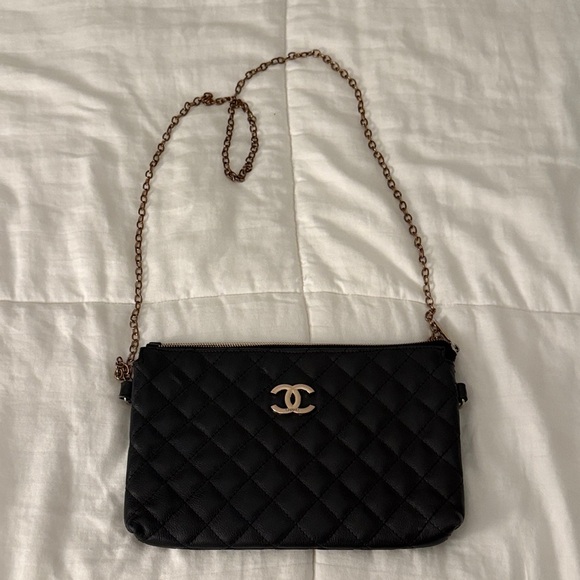 Chanel Black Quilted Wristlet - Picture 1 of 5